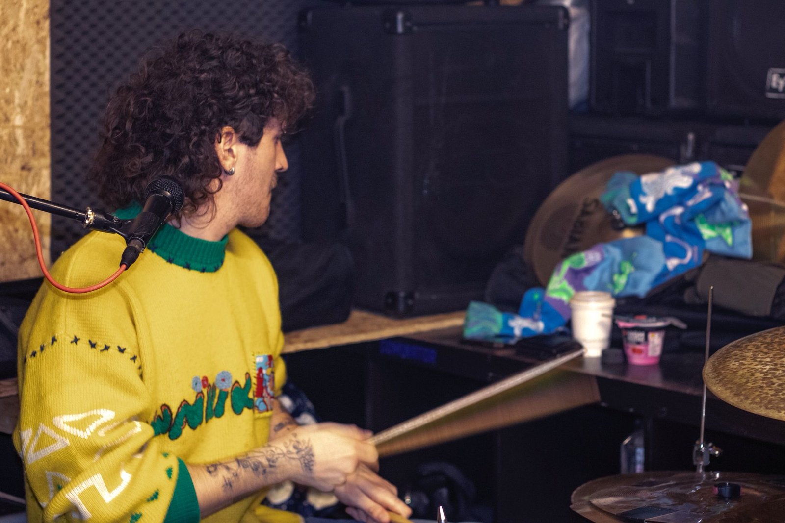 MISE drummer performing live